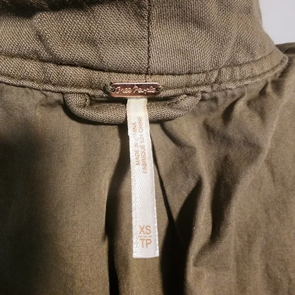Free People Olive Green Cargo Jacket - Picture 10 of 11